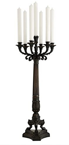 Casa Padrino Massier Luxus Kerzenständer Antikstil Bronze 79 x 30 cm - Kerzenhalter