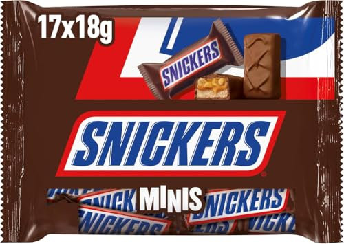 SNICKERS - Minis Barre Chocolat au Lait, Cacahuètes & Caramel - 333g