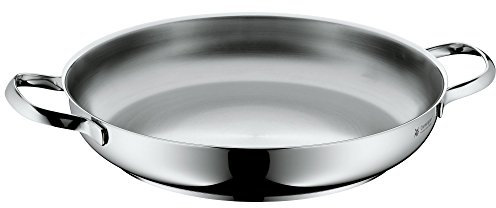 WMF Profi Servier-/ Bratpfanne 28 cm Induktion, Edelstahlpfanne unbeschichtet, Cromargan Edelstahl poliert, backofenfest