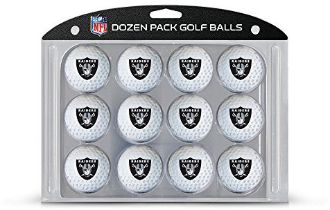 Team Golf NFL Las Vegas Raiders Dozen Regulation Size Golf Balls, 12 Pack, Full Color Durable Team Imprint