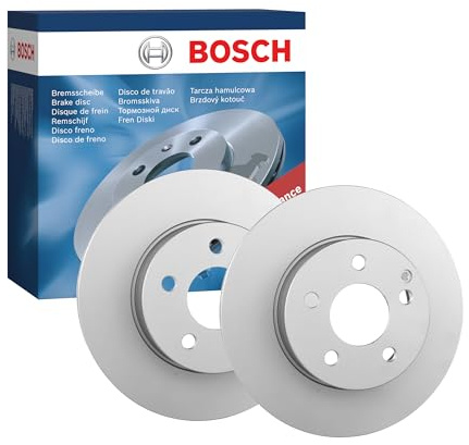 Bosch BD1300 Brake Disc Set - 288 mm Vented High-Carbon Disc - Front Axle - ECE-R90 Certified - Great Cooling and Noise Suppression, Advanced Corrosion protected - 1 Set of 2 Discs