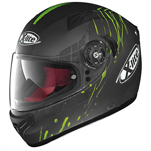 X-Lite X-661 Spox Integralhelm, Farbe Mattschwarz-grün, Größe S (55/56)