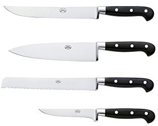 Coltellerie Berti Corredo Di 4 Coltelli Cucina Forgiato Nero