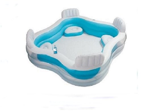 PISCINA GONFIABILE CON 4 SEDUTE E PORTABEVANDE INCLUSE 56475 229X229X66
