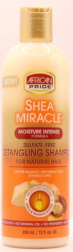 African Pride Shea Butter Miracle Detangling Shampoo - 12oz bottle by African Pride (English Manual)