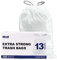 Plasticplace Sacs poubelle W13DSWH de 45 litres - 1,2 mm - Sacs poubelle blancs avec cordon de serrage - 61 x 78,7 cm - Lot de 200