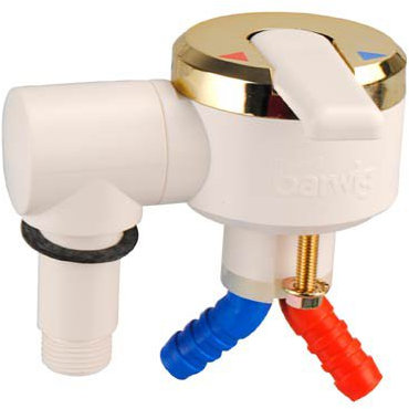 Barwig Einhebelmischer Perfect für Duschanschluss weiß/gold SB