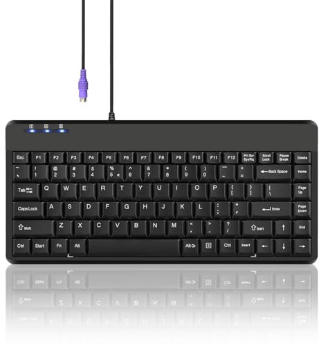 Perixx PERIBOARD-409 Mini Tastiera PS2 - US English Layout