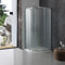 KIAMAMI VALENTINA Halbkreisförmige Duschabtrennung 80x80 cm 6 mm raues Mattes Glas | Giada