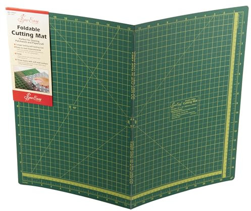 Sew Easy Faltbare Schneidematte – 60 x 45 cm, selbstheilender Schneider, imperial & metrisch, für Quilten, Nähen, Patchwork, Schneidern, Grün