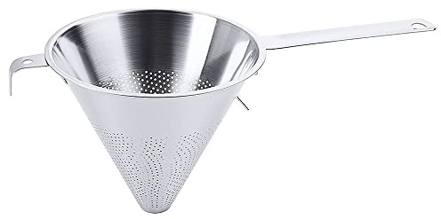 Contacto Edelstahl Spitzsieb mit Flachgriff 18 cm