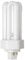 GE Low Energy Lighting 4 Pin Triple Tube CFL 18w GX24Q-2 Standard White (3500k) 12000 Hours, G24d, 18 W