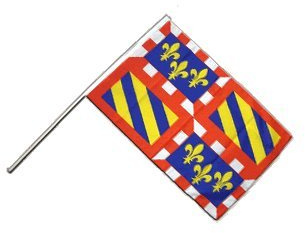 Digni Drapeau France Bourgogne sur hampe - 60 x 90 cm