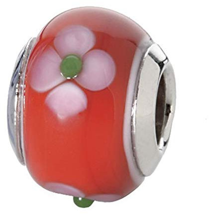 CEM Beads Glaskugel rot Glasbeads 925/-Silber CD727