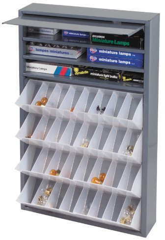 Durham 590-95 Gray Cold Rolled Steel Tilt-Out Tray Dispensing Cabinet, 19 Width x 26-3/4 Height x 4 Depth