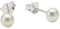 Vinani Ohrstecker kleine Perle weiß Sterling Silber 925 Ohrringe OPX
