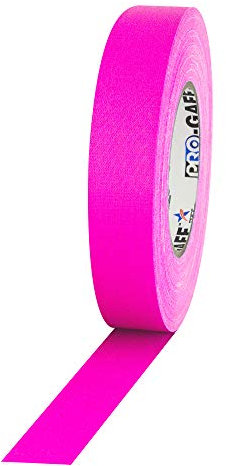 ProTapes 840178016614 Pro Gaff Premium Reinigungstuch matt Gaffers Tape mit Gummi Kleber, 50 YD. Länge x 2,5 cm Breite, fluoreszierend pink