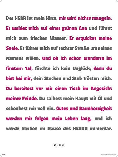 empireposter Motivational Poster - Psalm 23 - Grösse 60x80 cm