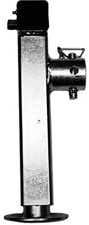 Anhänger Stütze WinterHoff Stützfuß VK 60 X 535mm 1300kg 365mm Hub klappbar mit 19mm Sechskant, Silber