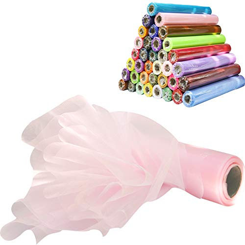 Time to Sparkle 26M x 29cm Sheer Organza Roll Sash Fabric Table Runner Sashes Chair Cover Bows Swags Wedding Party - Baby Pink
