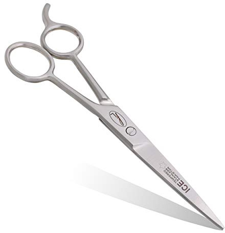 Fine Lines Hairdressing Scissors 6.5in - Hair Cutting Scissor with Hook - Anti-Rust Tempered Stainless Steel - Barber Shears for Grooming - Silver Finish - Unisex Tool for Salon or Home Use