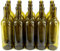 MADE IN ITALY Lot de 15 bouteilles de vin vides en verre vert olive 750 ml avec bouchon