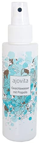ajovita Gesichtswasser mit Propolis und Honig 100 ml | Gesichtstoner mit Pfefferminzwasser, Lavendelwasser, Aloe Vera und Orangenblütenwasser