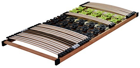DaMi Lattenrost MediFlex T400 100 x 200 cm - Lattenrahmen mit Latten und Tellermodulen - Individuelle Härteverstellung
