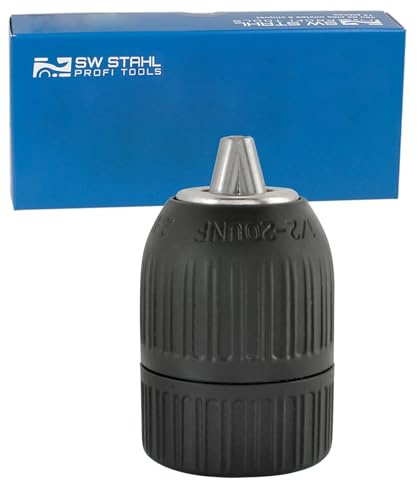 SW-Stahl Schnellspannbohrfutter 1/2 Zoll - Spannbereich 2-13 mm, S9936 | Rechtslaufendes Bohrfutter für Spiralbohrer, idealer Werkstattbedarf für Handwerker, robuste Qualität von SW-Stahl