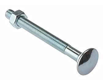 ForgeFix Bulloni a testa tonda | M8 x 180 mm | zincati | Borsa 10