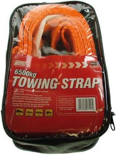 Maypole 6500 kg 3.5 m Heavy Duty Roadside Recovery Straps for Cars, Vans, 4x4s and Tractors