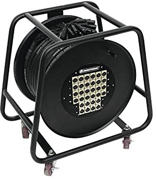 OMNITRONIC Multicore Stagebox 24/8 30m Trommel | Komplett konfektionierte Stagebox auf Kabeltrommel