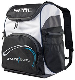 Seac Schwimmrucksack Mate Swim Backpack, schwarz/weiß/grau, 25x35x45 cm, 39 Liter