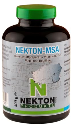 NEKTON-MSA | Hochwirksames Mineralstoffpräparat für Ziervögel, Reptilien und Amphibien | Made in Germany (400g)
