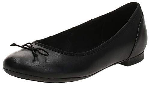 Clarks Women's Couture Bloom Ballet flat, Black Leather, 6 UK Wide