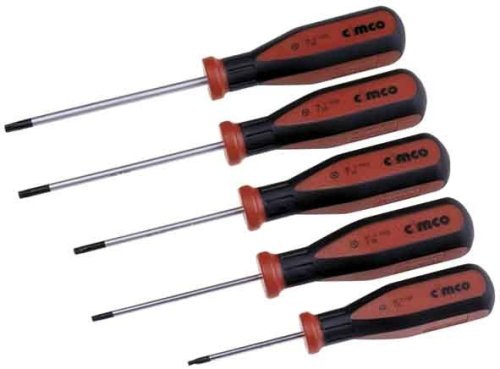 Cimco 117300 Torx Schraubendreher Sortiment mit Bohrung, 5 teilig