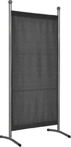 Angerer Freizeitmöbel GmbH Stellwand Primetex - Raumteiler & Raumtrenner Sichtschutz - einfache Montage ohne Bohren - Outdoor Paravent für Windschutz & Schatten auf Balkon (82 x 178 cm, Dunkelgrau)