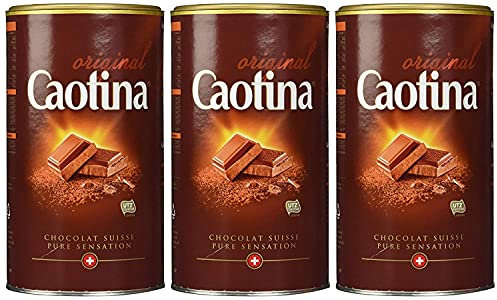 Caotina Original Cacao in Polvere con Cioccolata Svizzera, Bevande Calde, 3 x 500g