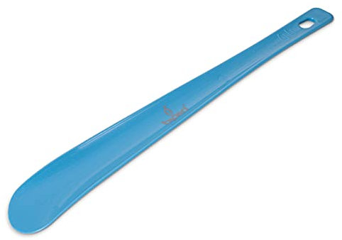Chausse-pied en plastique 35 cm avec trou pour accrocher z1555 (bleu clair)