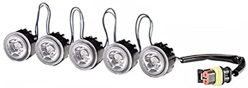 HELLA 2PT 177 696-711 LED-Tagfahrleuchtensatz - LEDayFlex - 12/24V - rund - Einbau - Lichtscheibenfarbe: glasklar - Kabel: 120mm - Fahrzeugfront - Satz