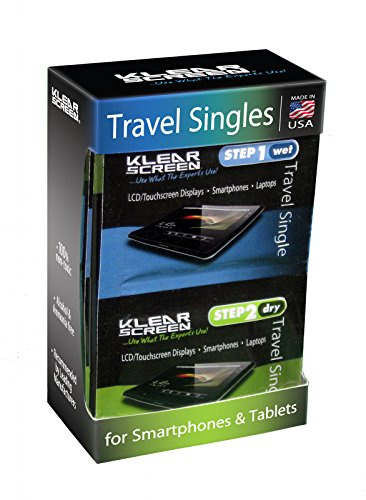 Klear Screen Travel Singles Lingettes de voyage (Import Royaume Uni)