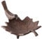 Fallen Fruits FB152 Small Cast Iron Bird Bath, antique brown