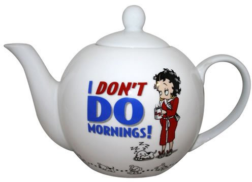BETTY BOOP I DON'T DO MORNINGS ! TEAPOT NEW BOXED GIFT