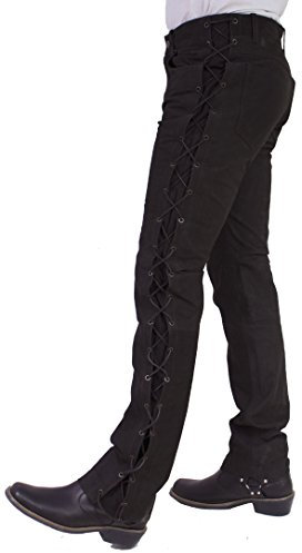 S/L NUBUK von RICANO Herren Schnür-Lederhose, Büffel Nubuk Echtleder (38, Braun)