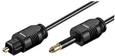 Goobay Cable de enlace de audio digital óptico Toslink 51225, 2,2 mm de diámetro, 2 m de longitud de cable