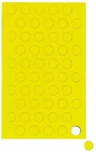 MAUL Magnetsymbole Kreis 50 Stück | Kleine Magnete für Planer, Kalender und Whiteboards | Magnet 10 mm für Büro, Küche und Werkstatt | Vielseitig und flexibel einsetzbar | Gelb