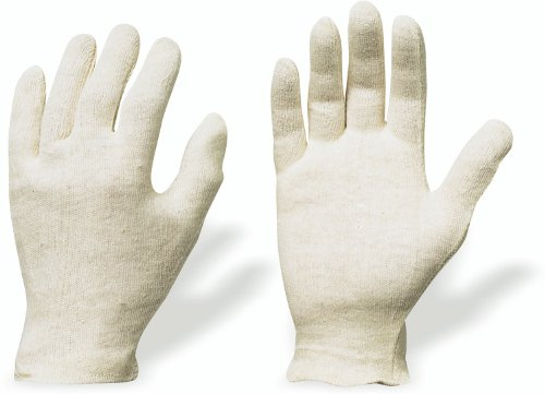 Handschuhe Trikot naturweiß Gr. 10