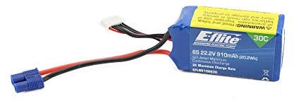 22.2V 910mAh 6S 30C LiPo Battery: EC3