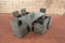 CLP Polyrattan Sitzgruppe Fontana Mit Polsterauflagen | Garten-Set: 1 Esstisch Mit Glasplatte und 6 Stühle, Farbe:grau-meliert, Polsterfarbe:Eisengrau