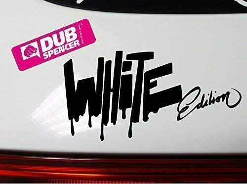 White Edition Autofarbe Lack Aufkleber Sticker Bomb Aufkleber Decal - Dub DUBWAY (weiß außenklebend)